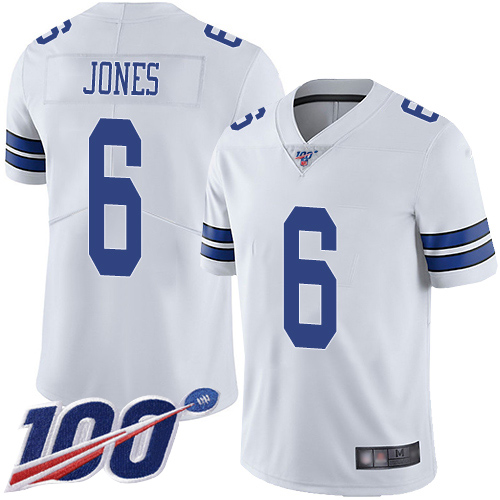 Men Dallas Cowboys Limited White Chris Jones Road 6 100th Season Vapor Untouchable NFL Jersey